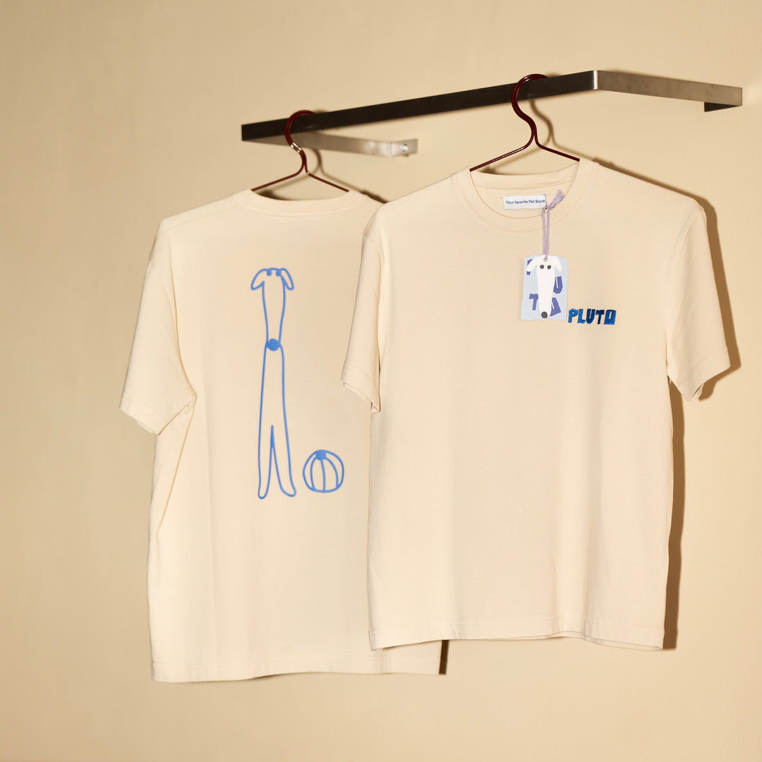 Pluto Tričko Unisex Béžové