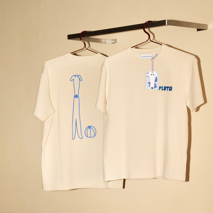 Pluto Tričko Unisex Béžové