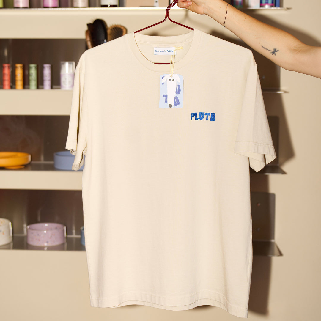 Pluto Tričko Unisex Béžové