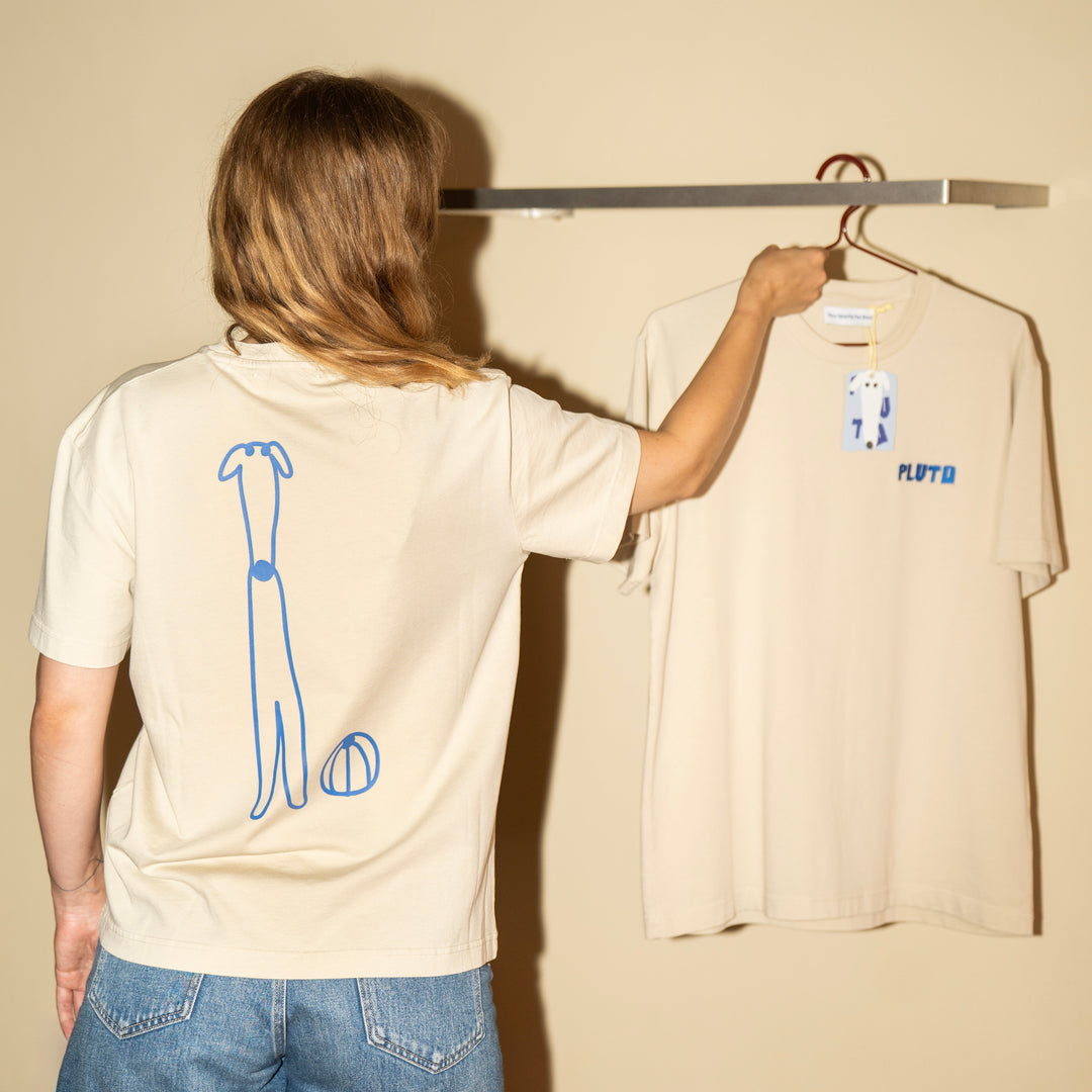 Pluto Tričko Unisex Béžové