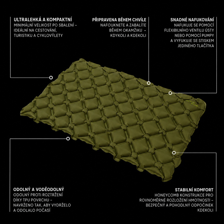 Cloud7 Matrace Travel Air Mat AKTIV Khaki