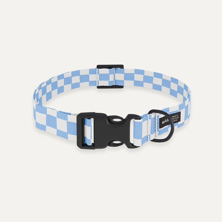 Cafide Recyklovaný obojek Juno Vichy Blue