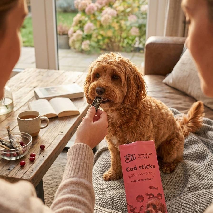 Eli Pet Products Pamlsek Treska a Brusinka