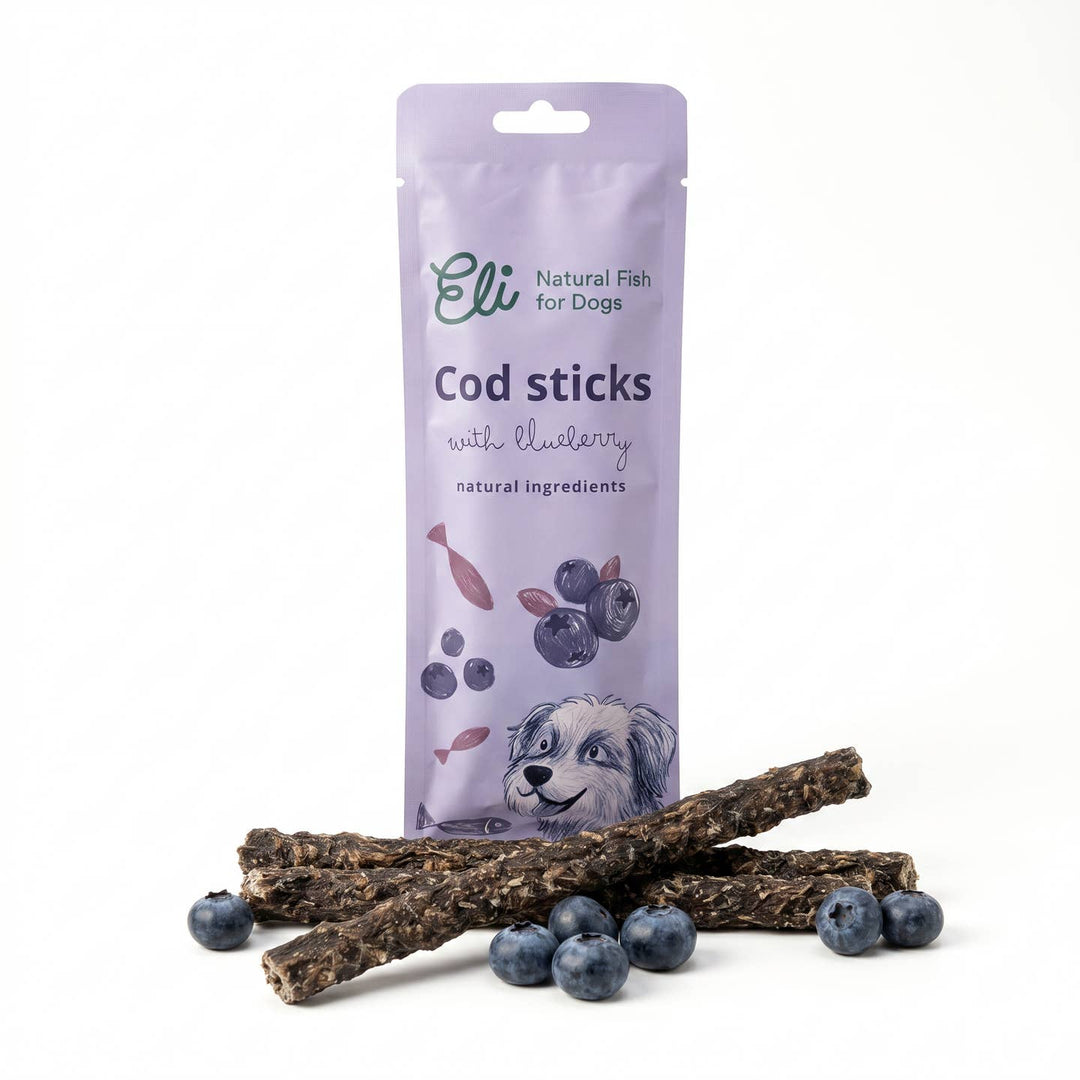 Eli Pet Products Pamlsek Treska a Borůvka