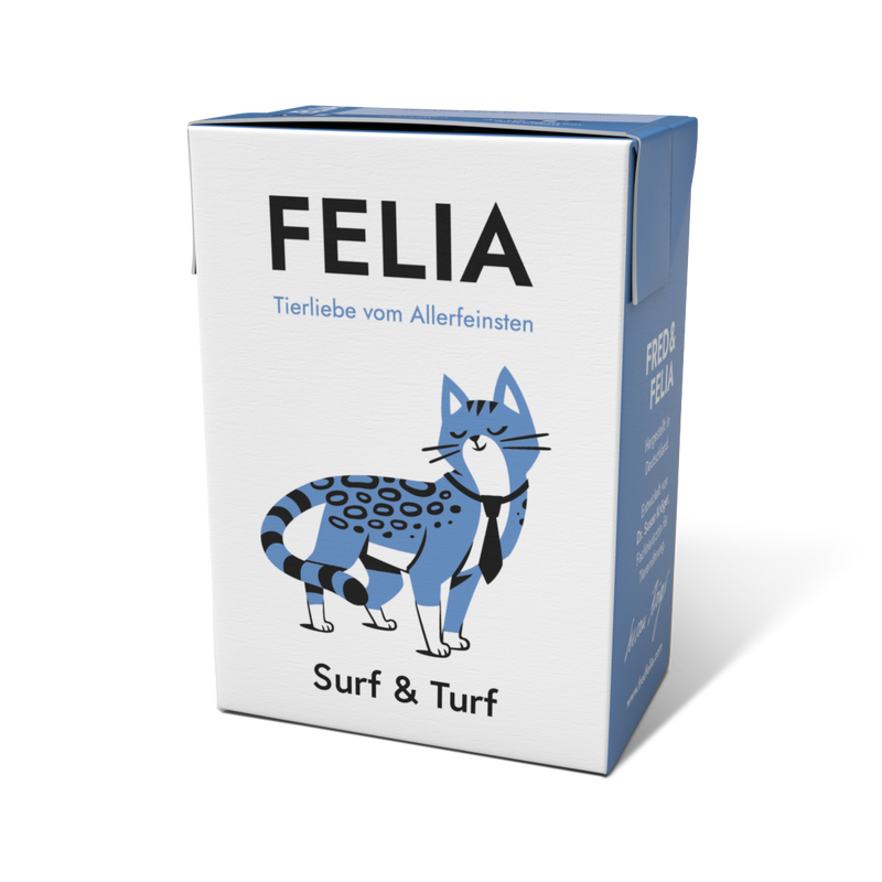 Fred&Felia Konzerva pro kočky Surf&Turf