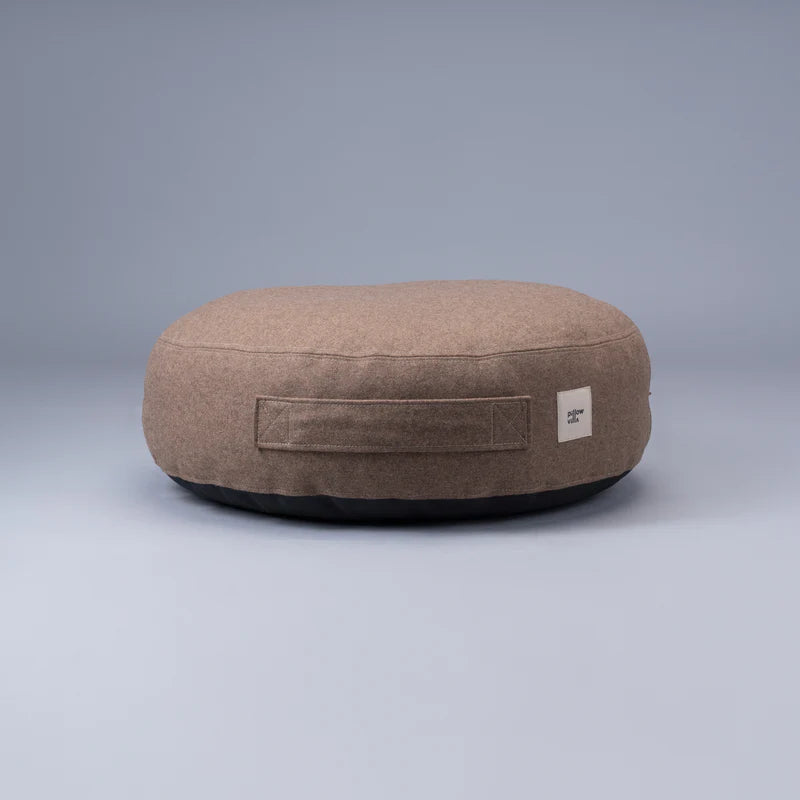 Pillow Villa Comfortable Recycled Wool Bed Dark Brown