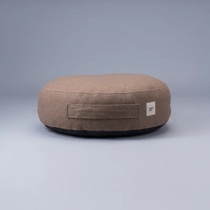 Pillow Villa Comfortable Recycled Wool Bed Dark Brown