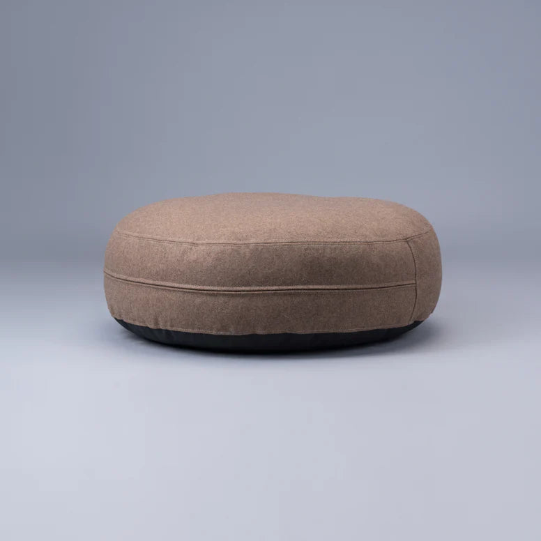 Pillow Villa Comfortable Recycled Wool Bed Dark Brown